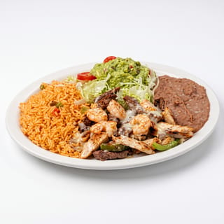 Shrimp, Beef & Chicken